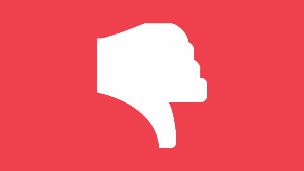 red thumbs down