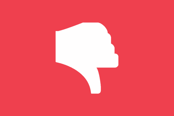 red thumbs down