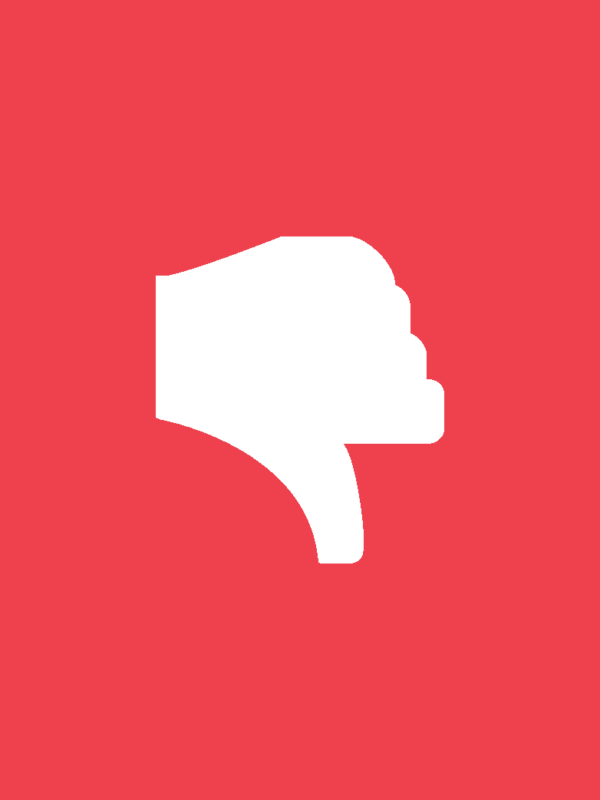 red thumbs down