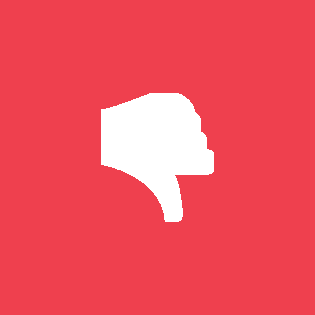 red thumbs down