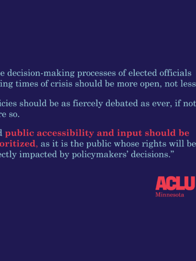 Public accessibility and input should be prioritized, as it is the public whose rights will be directly impacted by policymakers' decisions.