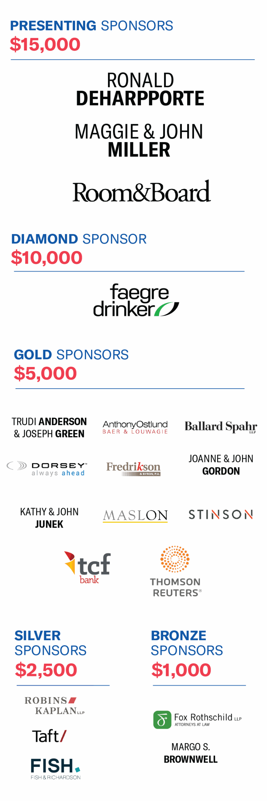 liberty award sponsors