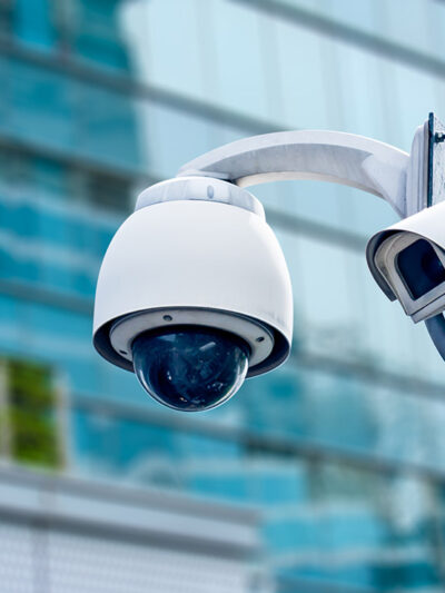 Street camera with building in background