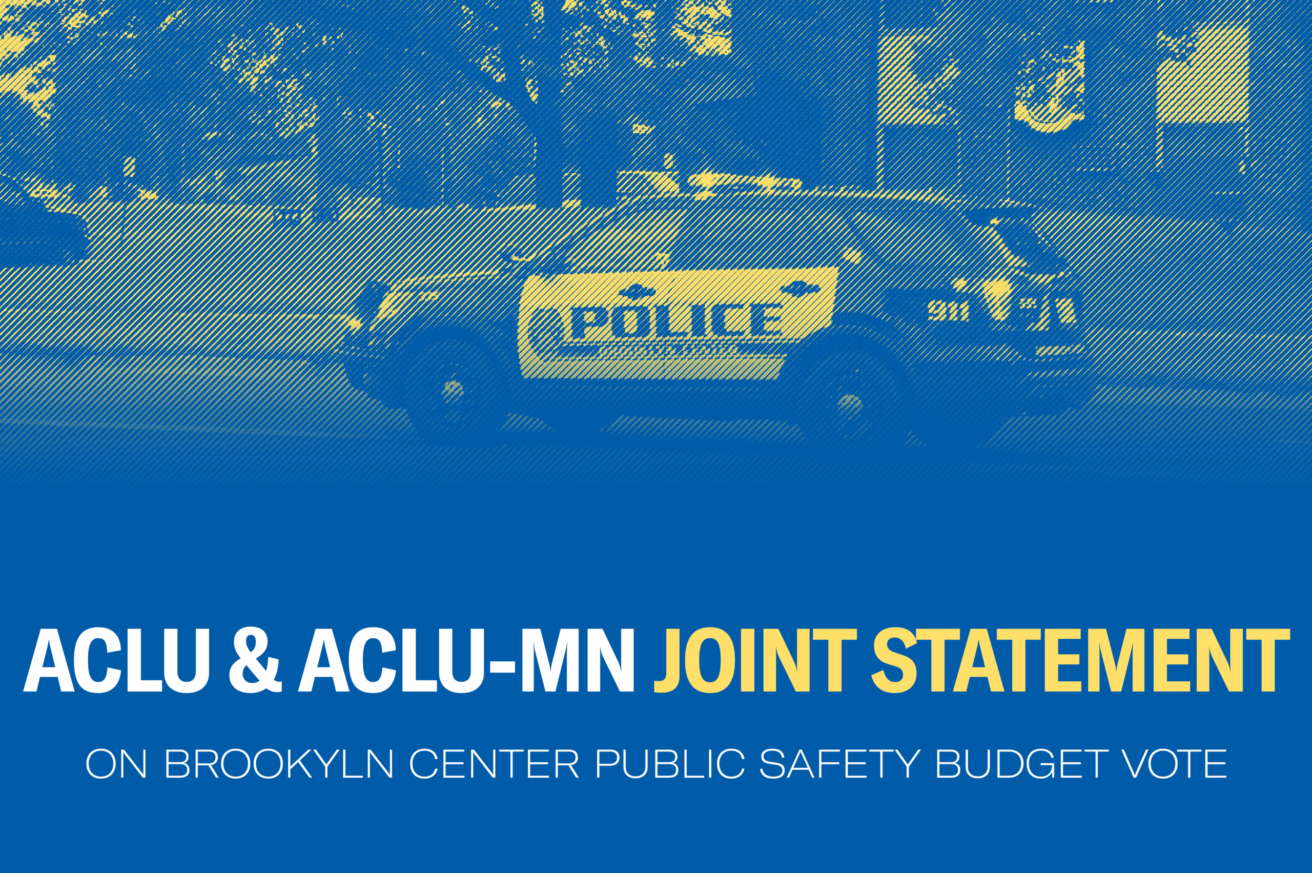 Blue and yellow filtered photo of police card with text reading