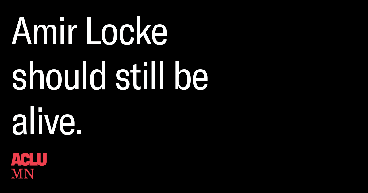 ACLU-MN Calls for Firing of Officer Who Killed Amir Locke - ACLU of ...