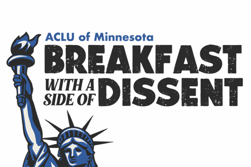 Statue of liberty image with text reading breakfast with a side of dissent