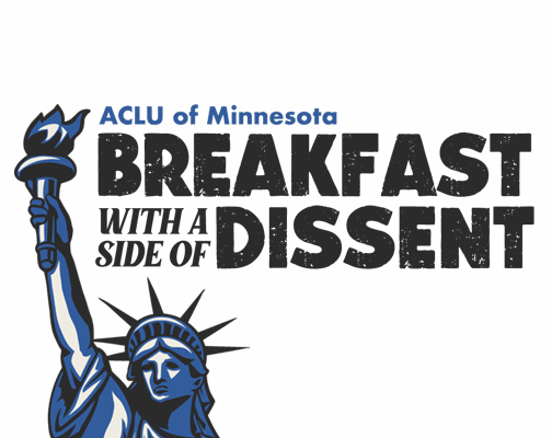 Statue of liberty image with text reading breakfast with a side of dissent