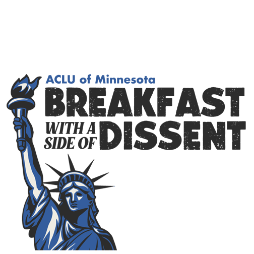 Statue of liberty image with text reading breakfast with a side of dissent
