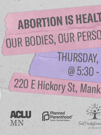Abortion is Healthcare: Our Bodies, Our Choice event on Thursday, October 6 at 5:30pm CST