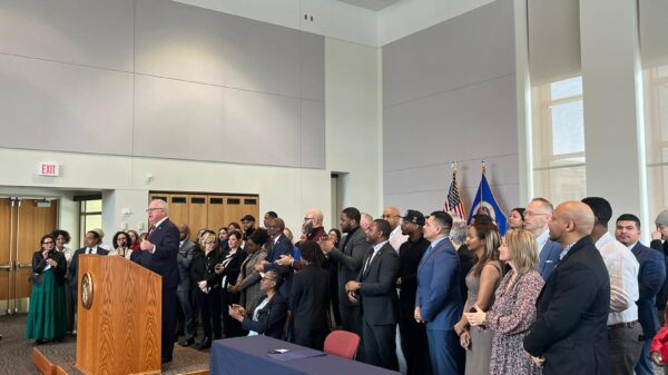 Governor speaks during bill signing ceremony