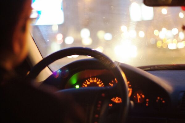 Photo of wheel and dashboard