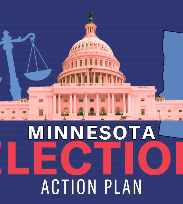 Graphic that says "Minnesota Election Action Plan."