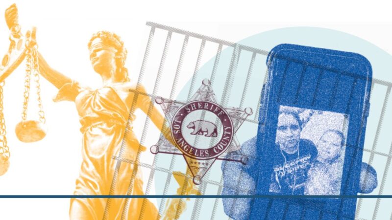 Graphic of justice holding scales