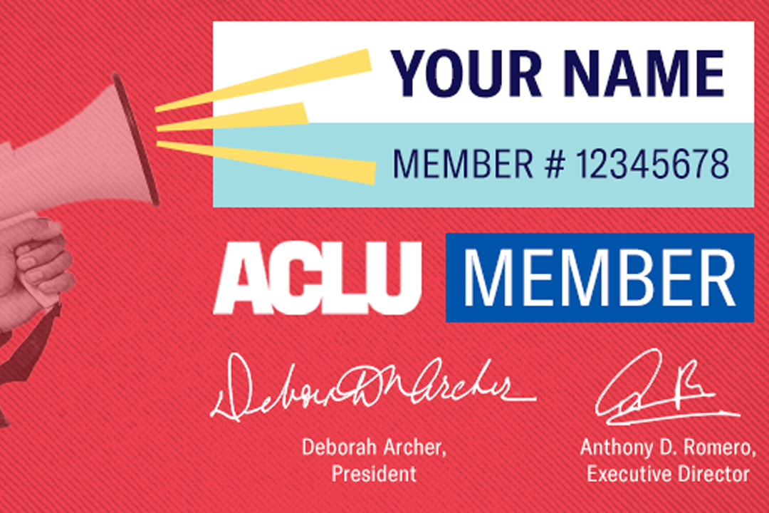 Membership card with name, member number, logo