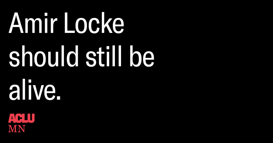 Black background with white text reading "Amir Locke should still be alive."