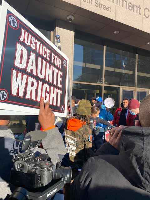 The scene outside the courthouse after the verdict