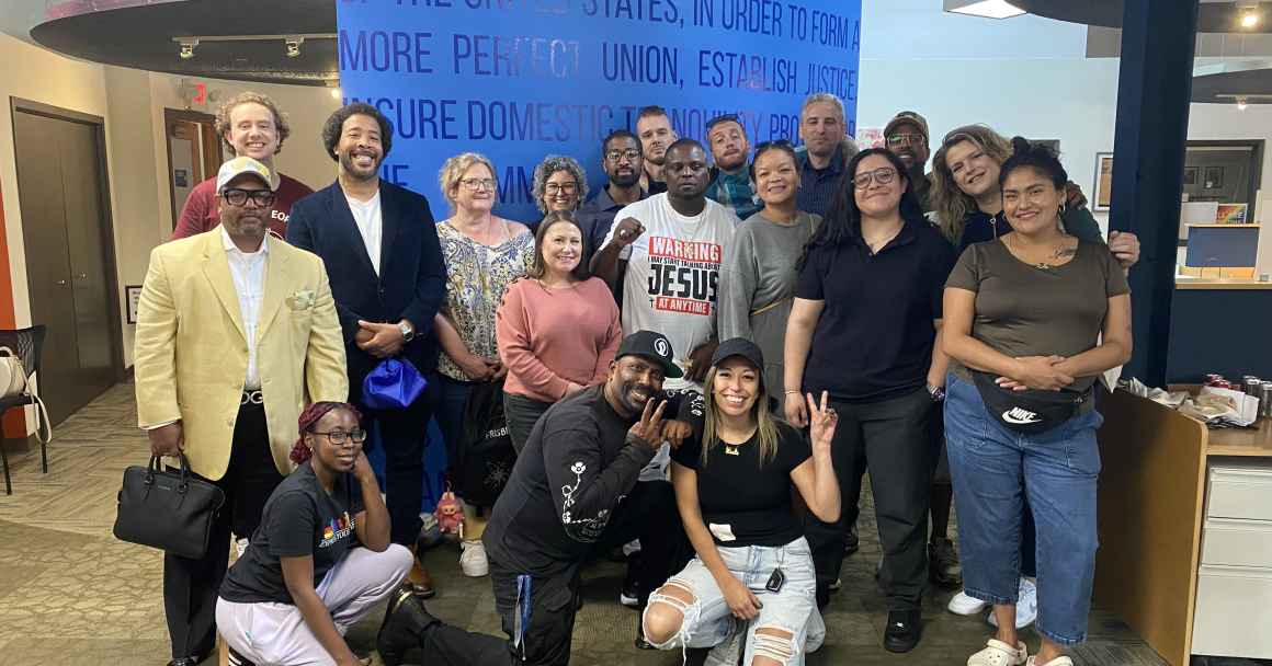 Photo of the 2025-2026 Smart Justice Fellows and community partners.