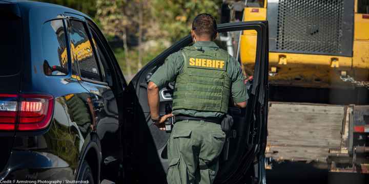 Sherriff getting into an SUV